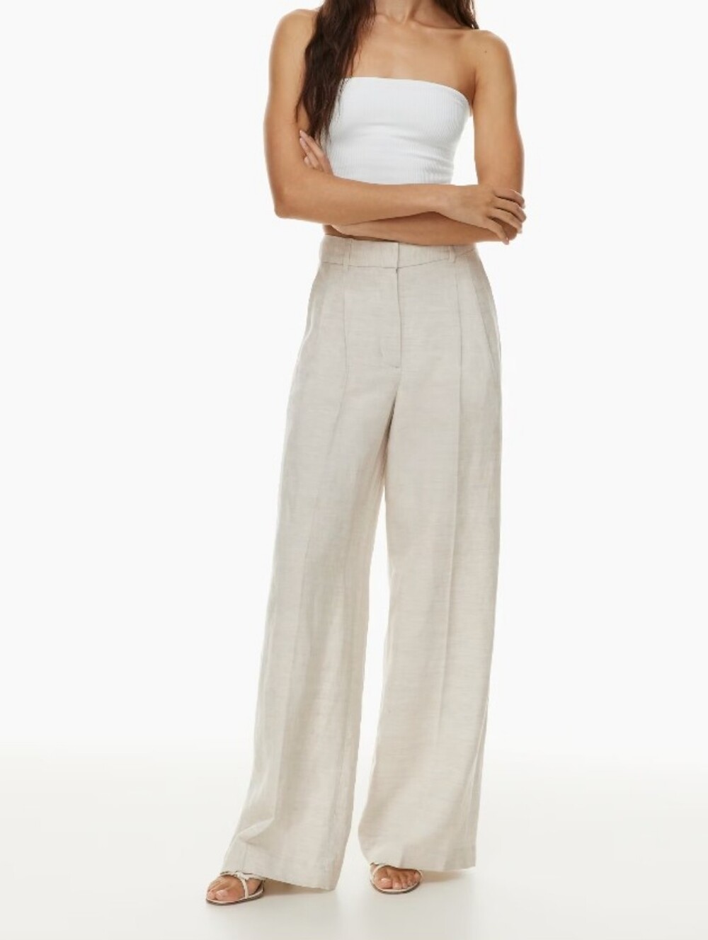 Wilfred Beige Wide-Leg Pants